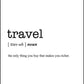 TRAVEL - Word Definition Poster - Classic Posters