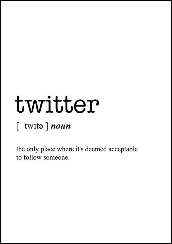 TWITTER - Word Definition Poster - Classic Posters
