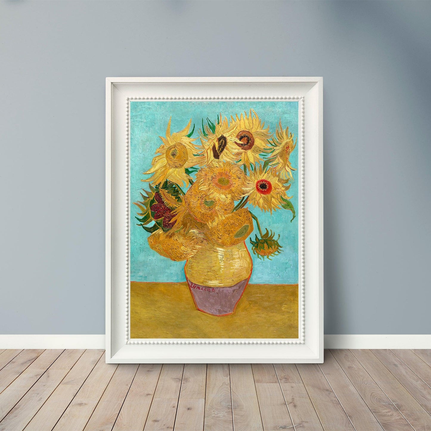 Vase with Twelve Sunflowers - 1889 - Vincent van Gogh - Fine Art Print - Classic Posters