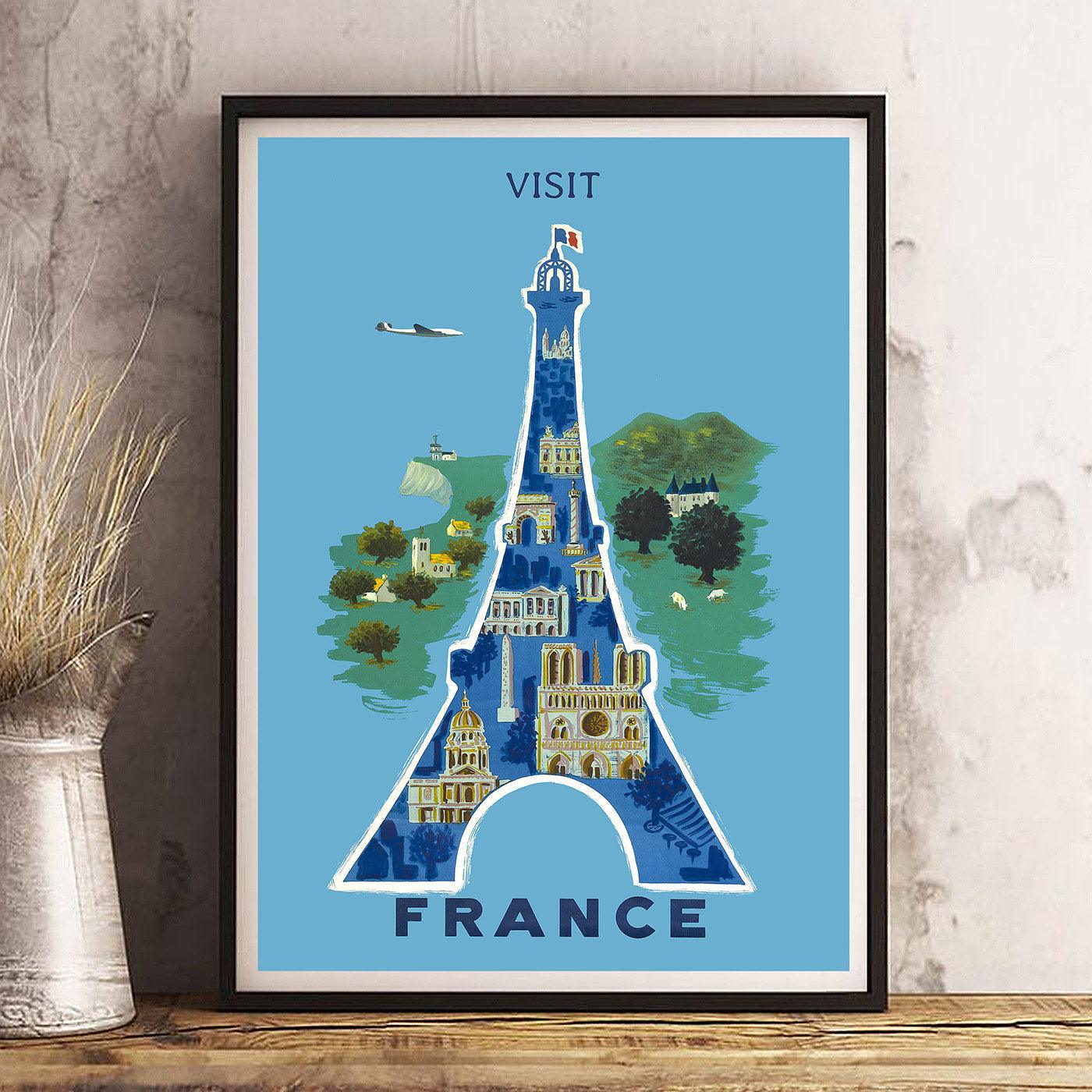 VISIT FRANCE - Vintage Travel Poster - Classic Posters