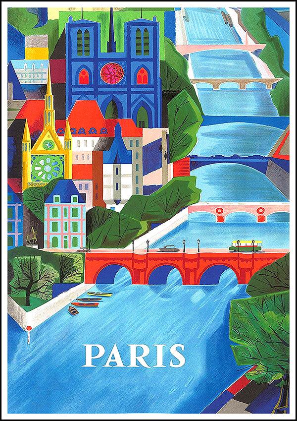 VISIT PARIS - Vintage Travel Poster - Classic Posters
