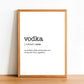 VODKA - Word Definition Poster - Classic Posters