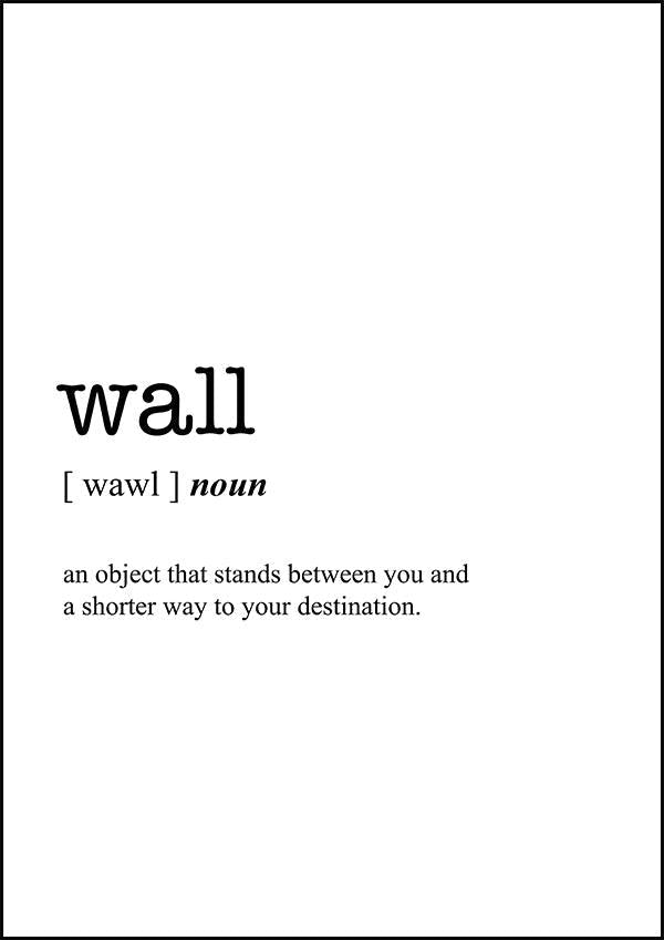 WALL - Word Definition Poster - Classic Posters