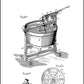 Washing Machine - Bathroom Patent Poster - Classic Posters