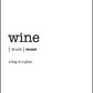WINE - Word Definition Poster - Classic Posters