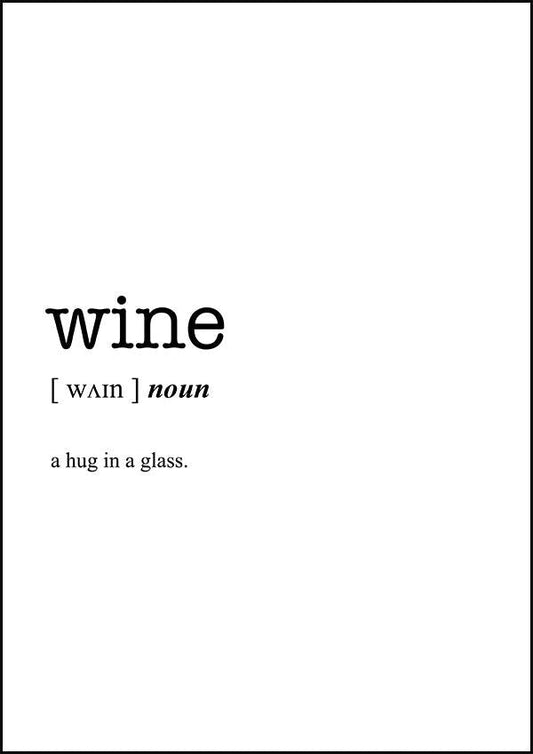 WINE - Word Definition Poster - Classic Posters