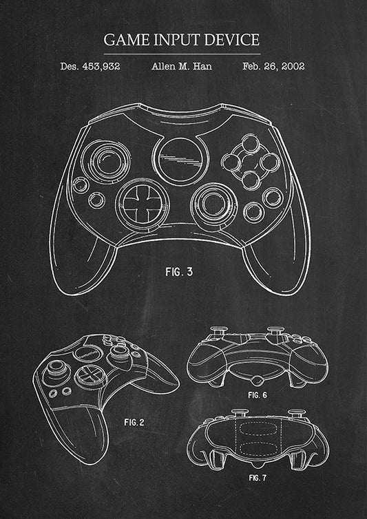 XBOX CONTROLLER - Patent Poster - Classic Posters