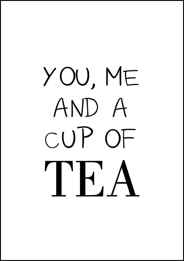 You Me And a Cup Of Tea - Kitchen Poster - Classic Posters