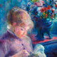 Young Woman Sewing - 1879 - Pierre-Auguste Renoir - Fine Art Print - Classic Posters