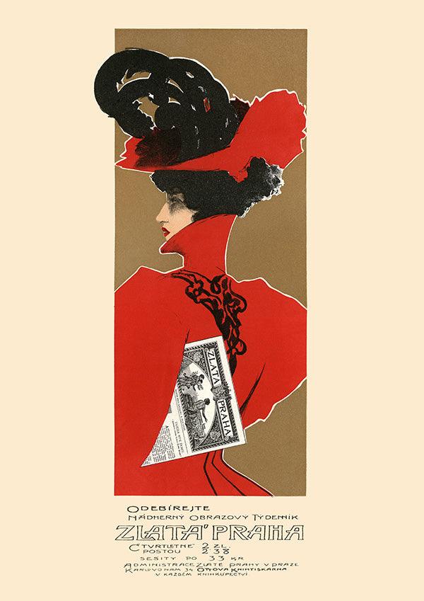 Zlata Praha - 1899 - Art Nouveau - Classic Posters